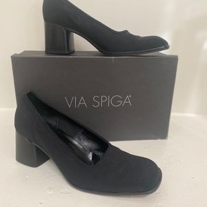 Via Spiga Black "Shakira" Pumps